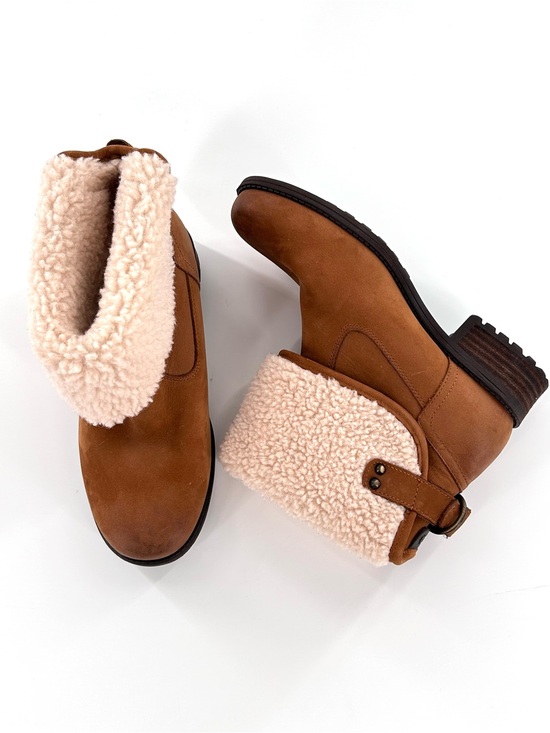 UGG Shoes - UGG Australia Aldon Tan Leather Fold Down Cuff Boots